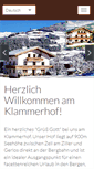 Mobile Screenshot of klammerhof-hainzenberg.at