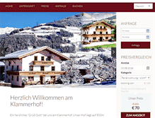 Tablet Screenshot of klammerhof-hainzenberg.at
